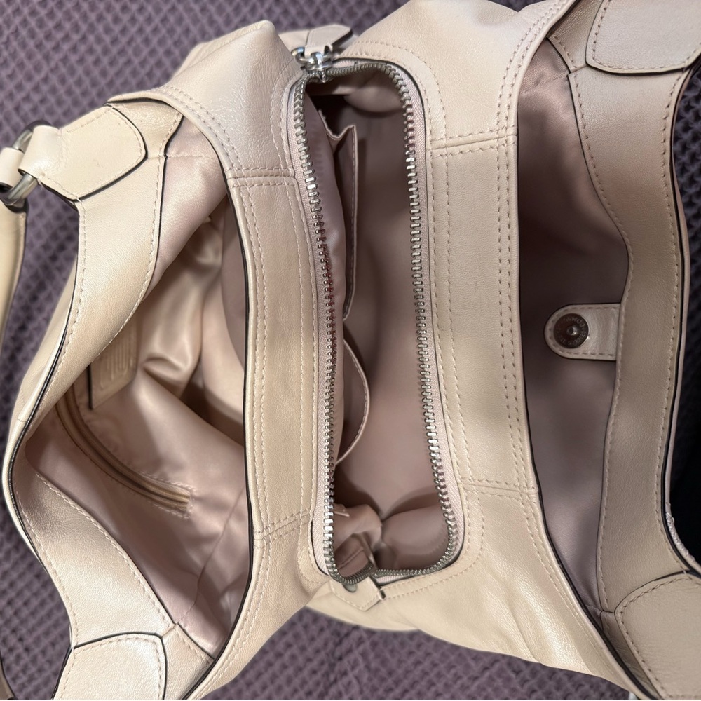 Coach Pink Pearl Cream Floral Cutout Tote Bag - Picture 5 of 5